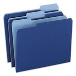 Pendaflex Two-Tone Color File Folders, Letter Size, 1/3 Cut, Navy, 100 per Box (152 1/3 NAV)