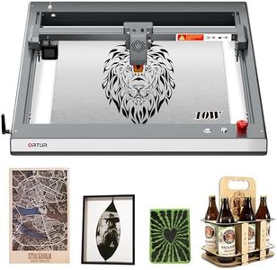 Ortur Laser Master 3 10000mW Laser Engraver, High Precision 0.05 x 0.1mm Spot Laser Engraving Machine for Wood Leather Acrylic Metal DIY Making, App-Controlled Laser Cutter, Class 4