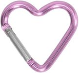 Heart Shaped Carabiner Clip Aluminum Alloy Keychain Clip Spring Snap Hook Camping Backpack Clips Heavy Duty Carabiner Lightweight Aluminum Alloy Keychain Clip Backpack Carabiner Rustproof