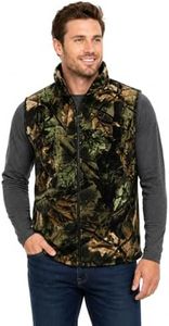 TrailCrest Men's Camo Full-Zip Fleece Hunting Vest with Pockets, 2X