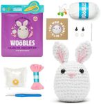 The Woobles Beginner Crochet Kit with Scissors Kit - JoJo the Bunny