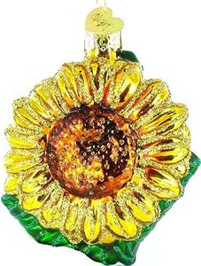 Old World Christmas Ornaments: Garden Sunflower Glass Blown Ornaments for Christmas Tree