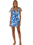 Leriya Fashion Midi Dress for Women | One Piece Dress for Women | Beach Dress for Women | (Large, Blue)