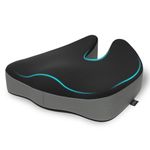 Orista™ Advance Gel Blended Memory Foam Coccyx Seat Cushion | Gel Memory Foam for Hip, Tailbone, Coccyx & Sciatica Pain Relief | Ergonomic Contoured Design for Office Chair, Home & Car Seat