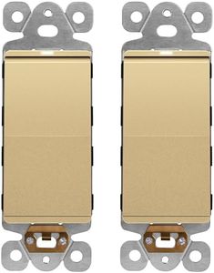 LIDER Lighted Decorator Switch, Frameless Paddle Light Switch, 15A, 2-Pack