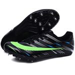 GRESKY Mens Track Spikes Women Spikes Track Shoes Sprinting Spikes Track and Field Throwing Shoes for Shot Put and Discus Professional Sprint Sport Sneakers Track Spikes Distance Running Shoes Black