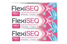 FlexiSEQ 50g Max Strength Gel, 3 Pack, Topical Gel for Joint Pain Relief, Drug-Free, for Knees, Hips, Feet, Hands etc