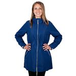 JAN & JUL Waterproof Rain Jacket for Women Breathable (Nebula Blue, Size XL)