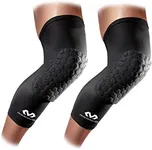 Mcdavid Extended Compression Leg Sleeve with Hexpad Protective Pad (Black, Small)