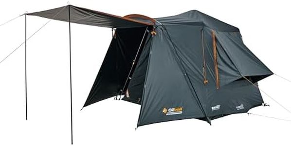 OZtrail Fast Frame Blockout 4 Person Lumos Tent - Fast Setup and Take Down, Integrated LED Lighting - Blocks Both Light and Heat, 3,000mm Waterhead Rating, Mozzie Proof Mesh, Oversized Carry Bag
