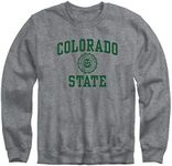 Ivysport Crewneck Sweatshirt, Unisex, Cotton/Poly Blend, Heritage Logo, Grey, Colorado St - Charcoal Grey, Large