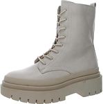 Steve Madden Women's Mansel Combat Boot, Bone, 8 US