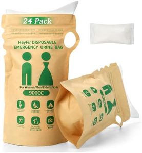 HeyFir Disposable Urine Bags Portable Leakproof Double Zipper Waterproof for Travel Camping Hiking Outdoor Emergency Car Trip Traffic Jam Pregnancy Patients (24 Pack)