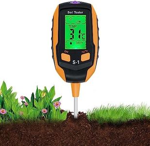 Wigearss 4-in-1 Soil PH Meter Digital Plant Moisture Meter with PH Temperature Light Environment's Moisture Soil PH Meter Soil Sensor Tester for Garden Indoor and Outdoor Plants Farm Lawn
