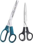 Godrej Cartini Scissors|For vegetable Leaf Cutting & Versatile Scissors I Stainless Steel (AISI 420J2)| Teal & Black colour I (Set of 2)