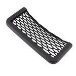 Car Storage Net, Fydun Self-Adhesive Storage Net Bag Car Seat Side Back Storage Mesh Net Pocket Storage Organizer 8.5 * 20cm Universal Cell Phone Holder Pocket Organizer (Black)