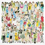 108 PCS People Stickers Urban Lovely Fashion Girls Stickers Not repeating Waterproof Handbook Dolls Stickers for Art Journaling Bullet Junk Journal Planners Notebook Collage Album Aesthetic