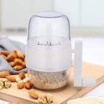 Manual Nut Grinder, Nut and Dry Fruit Chopper Grinder Hand Crank for Nuts Walnut Pecans, Kitchen Multi Chopper Shredder for Making Toppings(White)