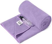 Heathyoga Yoga Mat Towel Non Slip for Hot Yoga Towel with Silicone Grip & Free Spray Bottle, 72"X26" Extra Large Microfiber Yoga Towel for Bikram, Pilates, Fitness