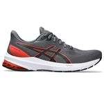 ASICS Men's GT-1000 12 Running Shoes, Carrier Grey/True Red, 9.5 UK