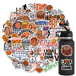 100Pcs Ball Sports Stickers, Cartoon Ball Games Stickers Pack for Sports Fan, Waterproof Vinyl Stickers Decals for Skateboard Laptop Water Bottle Phone Scrapbook Helmet (Basketball)