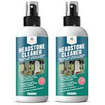 Cemetery Headstone Cleaner for Graves - Tombstone Cleaning Solution Removes Dirt, Moss, and Plant Growth - Restores & Cleans Marble, Granite, Concrete, Slate, Limestone - Protective Finish (16 Fl oz)