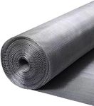 304 Stainless Steel Mesh Window Screen Roll 36" x 200" with Stab Resistant Gloves, Pet Proof Window Screen Replacement, Durable Wire Mesh Screen for Home and Office (36" x 200")