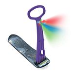 Ski Skooter Fold-up Snowboard Kick-Scooter for Use on Snow & Grass (Purple)