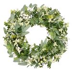 Eucalyptus Wreath for Front Door, Lifelike Artificial door wreath, spring wreath, front door wreaths for summer for Farmhouse Office Home Wedding Party Decoration