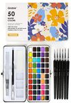 Grabie Watercolor Paint Set, Watercolor Paints, 50 Colors, Painting Set, Detail Paint Brush Included, Art Supplies for Painting, Great Watercolor Set for Artists, Amateur Hobbyists and Painting Lovers