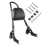 SWESGI Detachables Sissy Bar Cushion Passenger Backrest W/Pad and Docking Hardware Kits Fit for Harley Sportster XL1200 883 2004-2023 (Black)