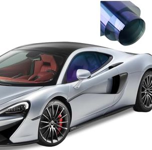 Colorful Car Window Tint Film, 99% UV 99% IR Sun Heat Blocking, HD Anti-Glare One Way Privacy Window Film, Beautiful No Fading Durable Glass Tint, Easy Install (Blueish-Purple, 60% VLT, 20in x 10ft)