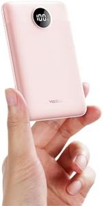 VEEKTOMX POWER BANK Bateria Externa 10000mAh, Mini Power Bank 22.5W con Carga Rápida, PD 3.0 y QC 3.0, Compacto y Ligero, Cargador Portatil USB-C, Compatible con iPhone/Samsung/Xiaomi/Android(Rosa)