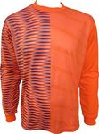 VIZARI Portola Goalkeeper Jersey for Kids and Adults (Orange/Royal/Silver, Youth Large)