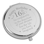 16th Birthday Gifts for Girls Sweet 16 Birthday Gifts Compact Makeup Mirror for 16 Year Old Sister Friend Folding Mini Pocket Mirror Inspirational Birthday Gifts for Niece Daughter Birthday Gifts