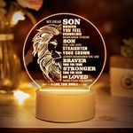 Son Gifts from Mum - Son Birthday Gifts Acrylic Night Light, Personalised Gifts for Son, Birthday Gifts for Son, Gifts for Son from Mum, Son-in-Law Gifts, Unique Gifts for Son