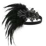 Flapper Headband With Feathers