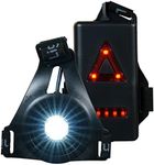 Deco Essentials Wearable Commuter Front and Rear Safety Light, Adjustable Comfort Strap, Multiple Light Modes