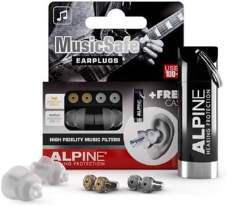 Alpine MusicSafe Gehörschutz Ohrstöpsel für Musiker - Werte dein Musikerlebnis auf ohne Hörschäden zu riskieren - Zwei austauschbare Filterstufen - Hypoallergenes & Wiederverwendbar - Transparent