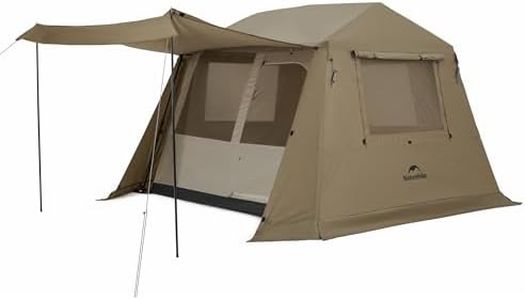 Naturehike Village Lite 6.0 Tent 4 Person Camping Tent, Easy Setup Instant Tent for Family Camping, Large Tent (6.0㎡-4P)