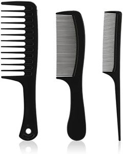 3 Pieces Hair Styling Comb Set with Wide Tooth Detangling Hair Comb, Rat Tail Combs, Fine Tooth Teasing Comb Dressing Combs, Styling Cutting Comb