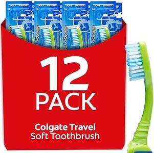 Colgate Travel Toothbrush, Soft, 12 Pack