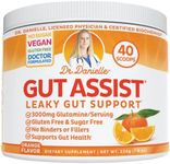 Gut Assist - Leaky Gut Repair Supplement Powder - Glutamine, Arabinogalactan, Licorice Root - Supports IBS, Heartburn, Bloating, Gas, Constipation, SIBO from Doctor Danielle, Orange Flavor