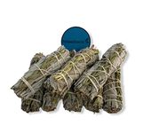 NessaStores 8 pcs White Sage & Sweetgrass Smudge Sticks, 4-Inch Long Burn Time, Hand Tied, All Natural, Ethically Sourced for Home Cleansing, Attracting Positivity, & Promoting Happiness JC-185