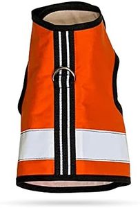 Kitty Holster Reflective Cat Harness - High-Visibility Cat Vest for Day & Night | Secure, Breathable and Washable Cotton | Ideal for Walking & Traveling - Outrageous Orange, S to M