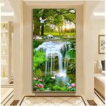 5D Diamond Art Kits Adults 30x90cm Large Diamond Painting Waterfall Scenery Diamond Art Painting Kids DIY Round Full Drill Diamond Dots Crystal Gem Arts Paintings Crafts for Home Wall Decor Gifts