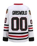 PSOOO Griswold #00 Movie Hockey Jerseys Stitched Letters and Numbers S-XXXL