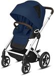 Cybex Talos S Lux Stroller, AllTerrain Wheels, FrontFacing or ParentFacing Seat Positions, OneHand Fold, Multiposition Recline, Navy Blue