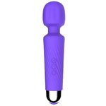 SPBMY Quiet Waterproof Bullet Rod Soft Silicone Toys Powerful Mini Stick Massage Ball for Women Pleasure, Personal Mini Travel Bullet Tool for Men and Women, Electric Handheld Play (Purple)