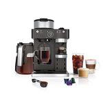 Ninja Espresso & Coffee Barista System, Single-Serve Coffee & Nespresso Capsule Compatible, 12-Cup Carafe, Built-in Frother, Black and Silver, CFN601C (Canadian Version)